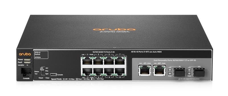Комутатор HPE 2530-8,+ 8x10/100 + 2xGE-T/SFP, L2, LT Warranty