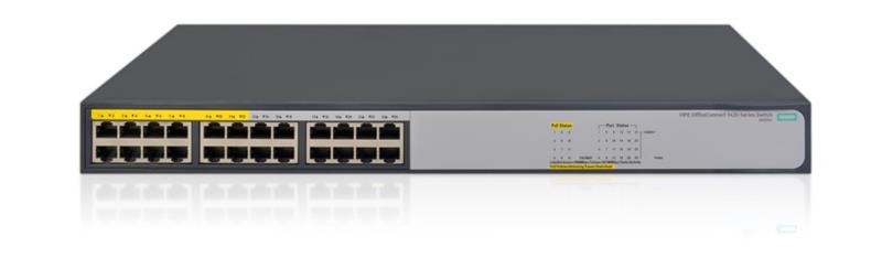 Комутатор HP 1420-24G-PoE+, Unmanaged Switch, 24xGE, 124W, LT Warranty