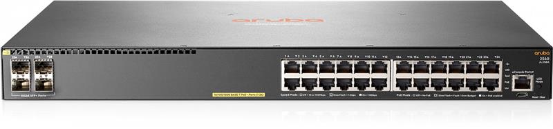 Комутатор HPE Aruba 2540 24G PoE+ 4SFP+, 370W POE+, Static/RIP, LT Warranty Switch