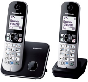 Радіотелефон DECT Panasonic KX-TG6812UAB Black