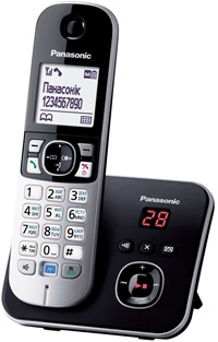 Радіотелефон DECT Panasonic KX-TG6821UAB Black