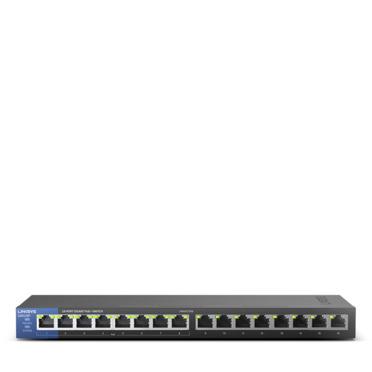 Комутатор LINKSYS LGS116P 8xGE PoE+, 8хGE, некерований