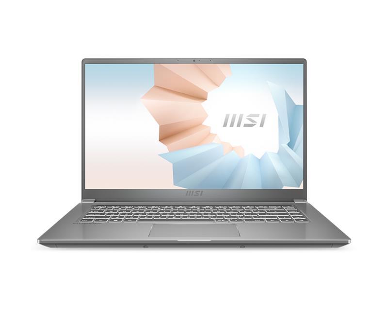 Ноутбук MSI Modern 15 15.6FHD IPS/Intel i7-1165G7/16/512F/NVDMX450-4/DOS/Silver