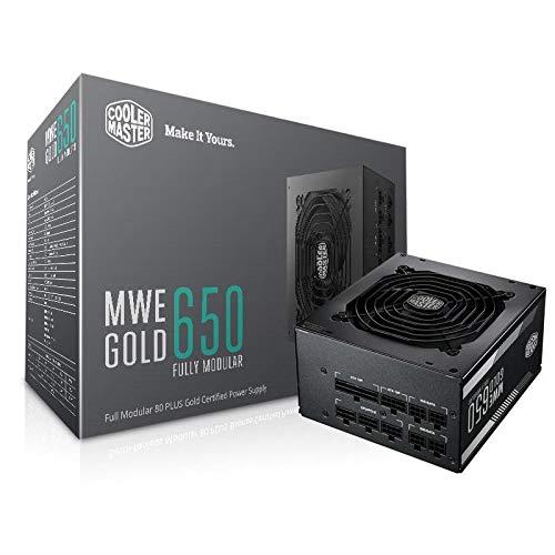 Блок живлення Cooler Master MWE Gold 650W,12cm fan,a/PFC,24+8,6xPeripheral,8xSATA,4xPCIe,Full Modular