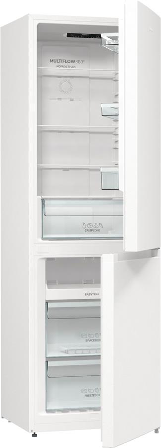 Холодильник з нижн. мороз. камерою Gorenje NRK6191PW4, 185х60х60см, 2 двері, 203( 99)л, А+, NF+ , Зона св-ті, Внутр. Диспл, Біли