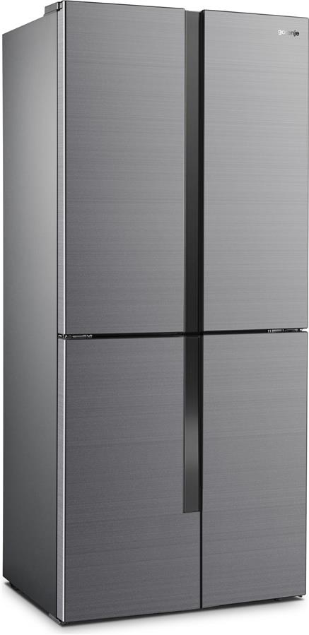 Холодильник SBS Gorenje NRM8181MX, 182х64х80см, 4 двері, 265( 129)л, А+, ST, Інв. , Зона св-ті, Внутр. Диспл, Нерж