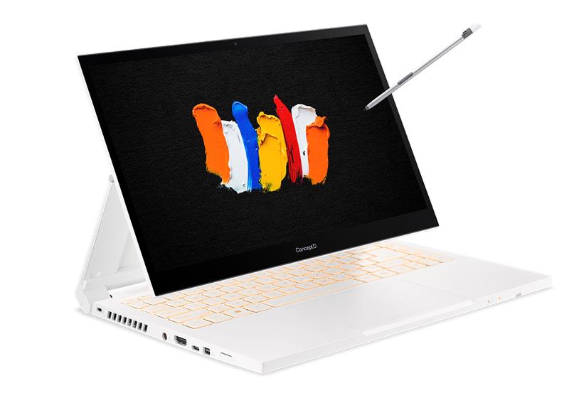 Ноутбук Acer ConceptD 3 Ezel 14FHD IPS Touch/Intel i5-10300H/8/512F/NVD1650-4/W10P/White