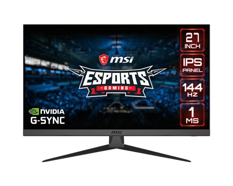 Монітор LCD 27 MSI Optix G272, 2xHDMI, DP, IPS, 1920x1080, 144Hz, 1ms, DCI-P3 92%, Adaptive Sync