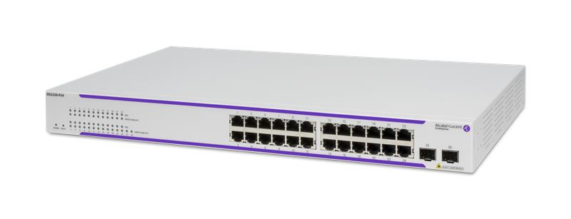Комутатор Alcatel-Lucent OS2220-24: WebSmart Gigabit 1RU, 24 RJ-45 10/100/1G, 2xSFP ports, AC pw.