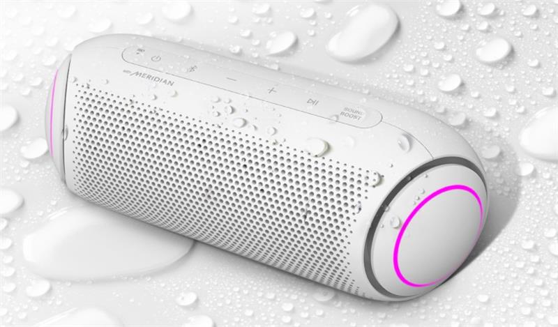Акустична система LG XBOOM Go PL5 20W, IPX5, LED Lights, Wireless, Білий