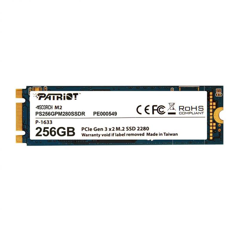 Твердотільний накопичувач SSD Patriot M.2 NVMe PCIe 3.0 x2 256GB 2280 SCORCH