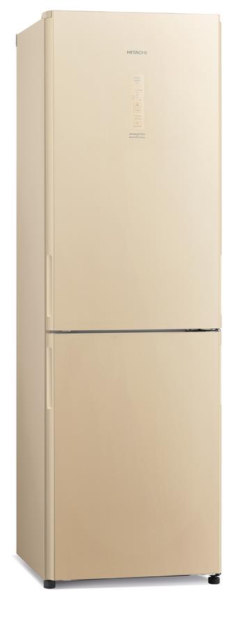 Холодильник с нижн. мороз. HITACHI R-BG410PUC6XGBE, 190х65х60см, 2 дв., Х- 215л, М- 115л, A++, NF, Інвертор, Бежевий (скло)