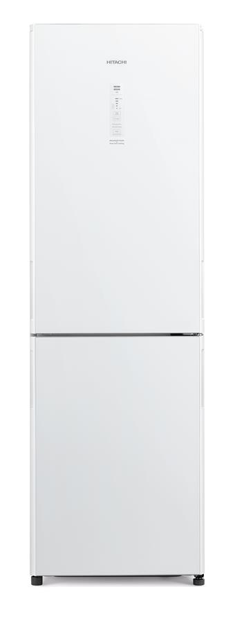 Холодильник с нижн. мороз. HITACHI R-BG410PUC6XGPW, 190х65х60см, 2 дв., Х- 215л, М- 115л, A++, NF, Інвертор, Білий (скло)