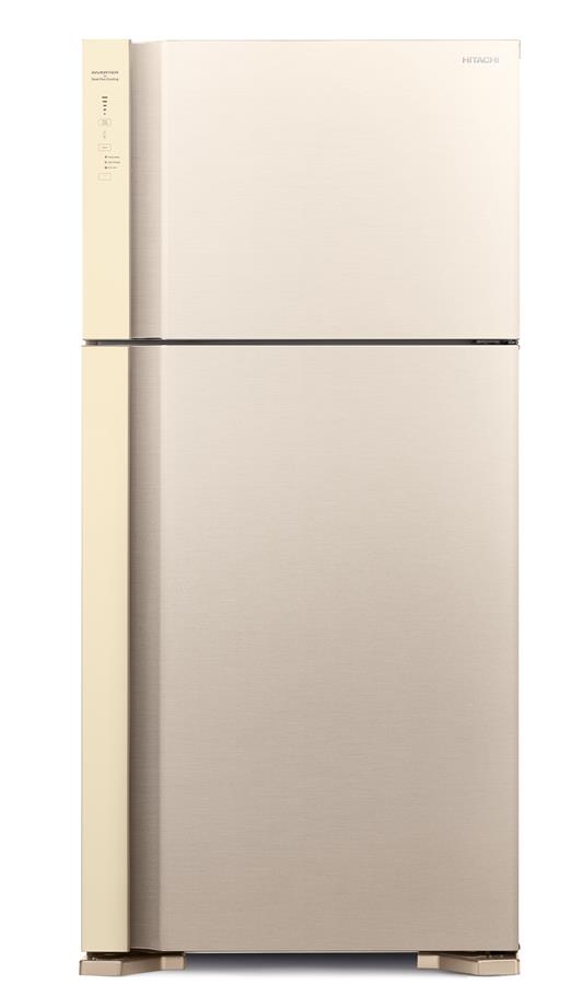 Холодильник с верхней мороз. HITACHI R-V660PUC7BEG, 184х74х86см, 2 дв., Х- 405л, М- 145л, A++, NF,  Інвертор, Бежевий
