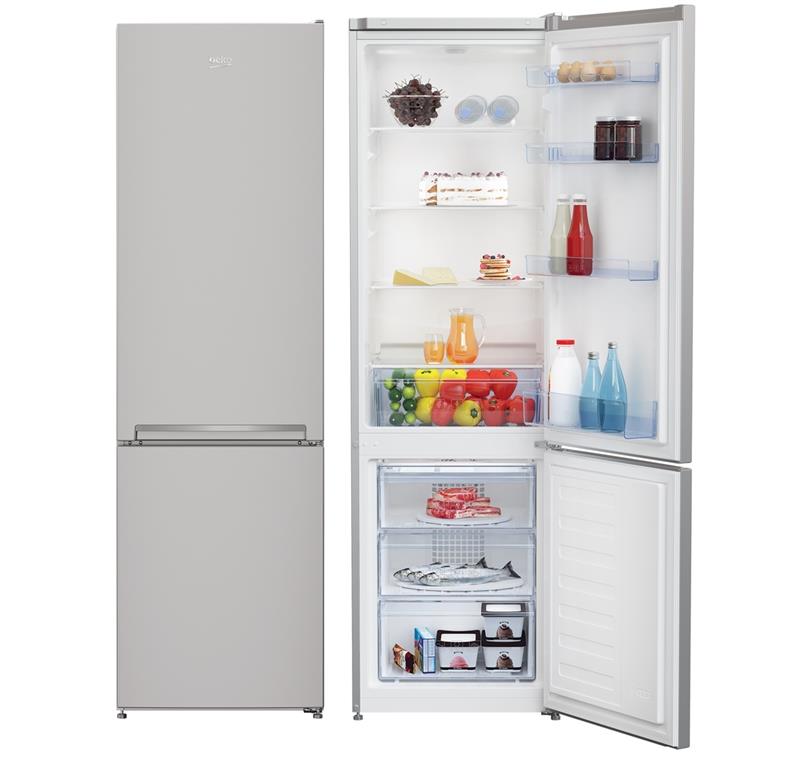 Холод. з нижн. мороз. кам. BEKO RCHA300K20S, 181х59х54см, 2 дв., Холод.відд. - 204л, Мороз. відд. - 76л, A+, Combi, Сірий