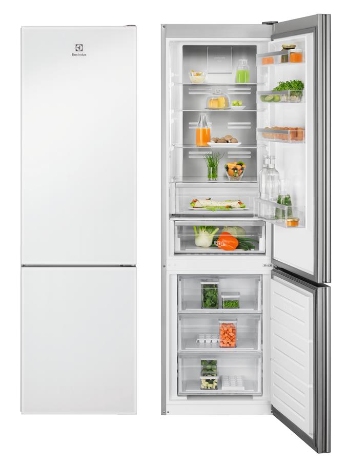 Холодильник с нижн. мороз. камерою Electrolux RNT7ME34G1, 201х65х60см, 2 дв., Холод.відд. - 244л, Мороз. відд. - 94л, A+, NF, Інв., Зона свіжості, Зовнішній дис