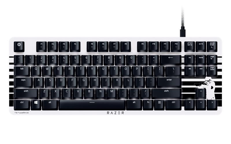 Клавіатура ігрова Razer BlackWidow Lite Silent Stormtrooper™ Ed. Orange Switch USB US LED, White/Black