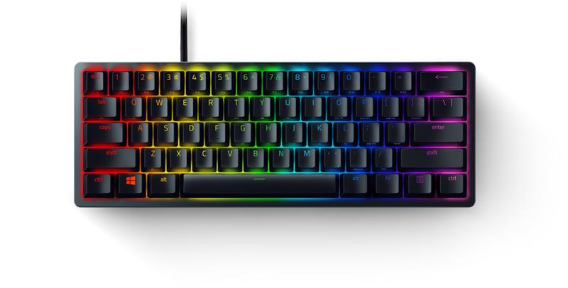 Клавіатура ігрова Razer Huntsman Mini Purple Switch USB US RGB, Black