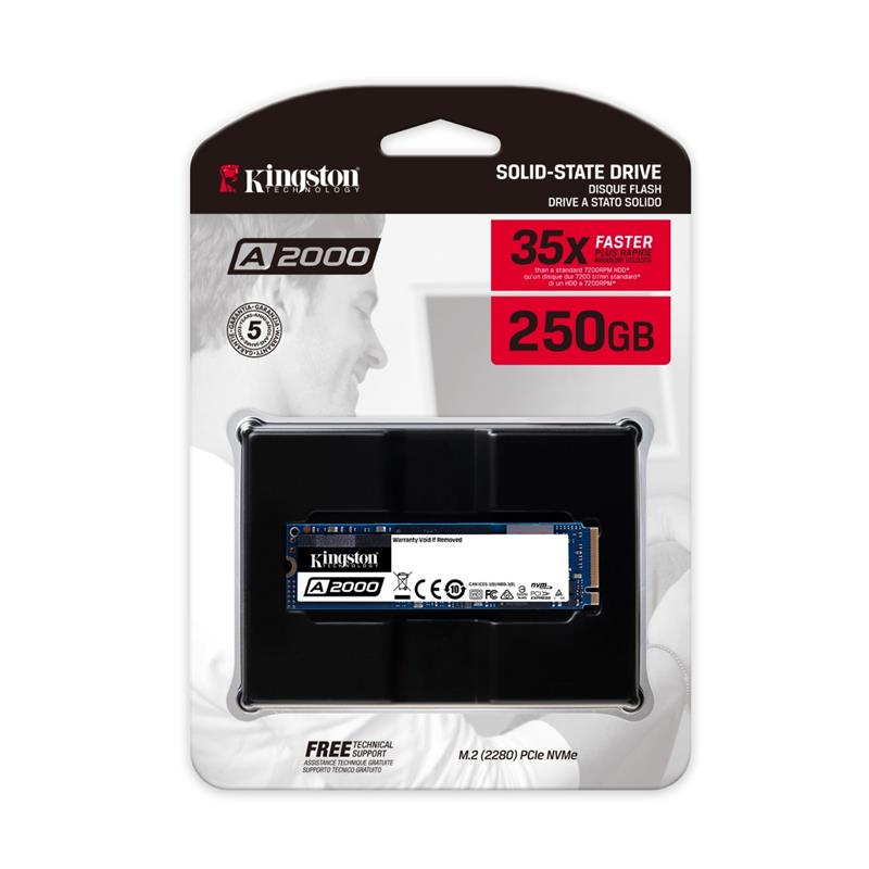Твердотільний накопичувач SSD M.2 Kingston 250GB A2000 NVMe PCIe 3.0 4x 2280