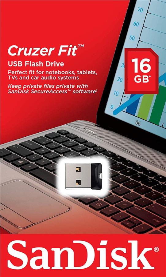Накопичувач SanDisk 16GB USB Cruzer Fit
