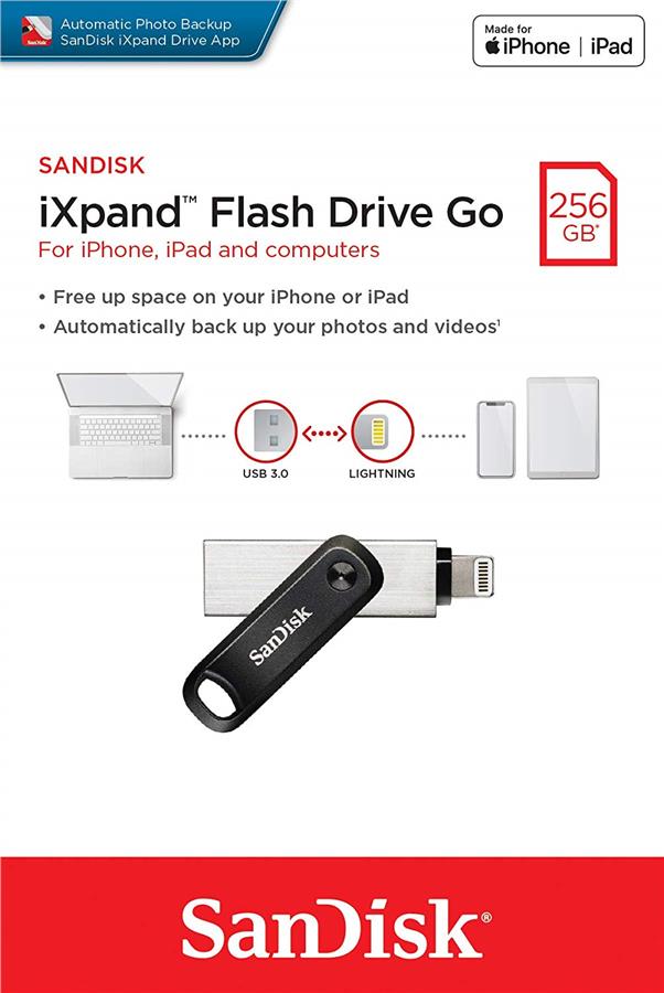 Накопичувач SanDisk 256GB iXpand Go USB 3.0 /Lightning Apple