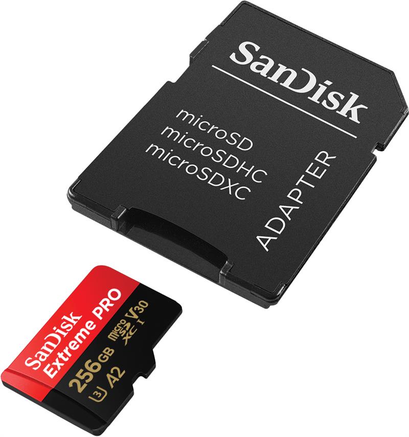 Карта пам'ятi SanDisk 256GB microSDXC C10 UHS-I U3 R170/W90MB/s Extreme Pro V30 + SD
