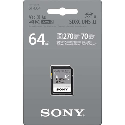 Картка пам'яти Sony 64GB SDXC C10 UHS-II U3 V60 R270/W70MB/s Entry