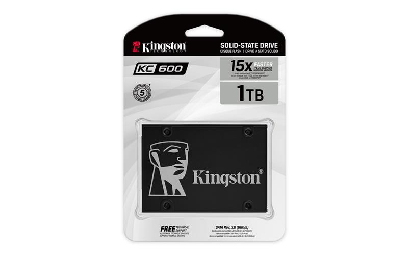 Твердотільний накопичувач SSD 2.5 Kingston KC600 1TB SATA 3D TLC
