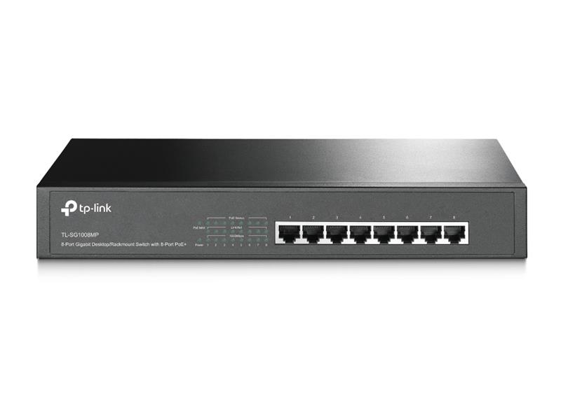 Комутатор TP-LINK TL-SG1008MP 8xGE/PoE 126W некерований 13 1U