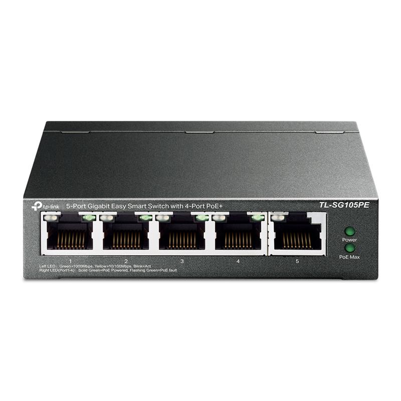 Комутатор TP-LINK TL-SG105PE 5xGE/4xPoE+ 65W EasySmart