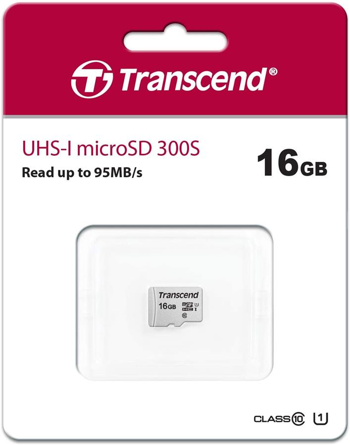 Картка пам'яті Transcend 16GB microSDHC C10 UHS-I R95/W10MB/s