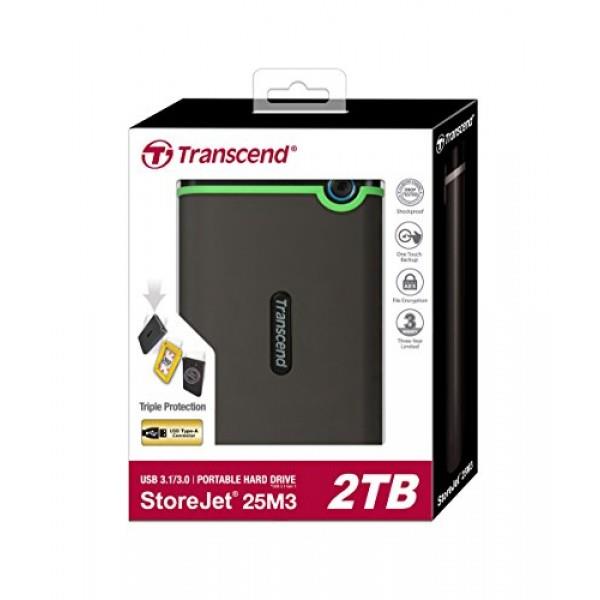 Жорсткий диск Transcend StoreJet 2.5 USB 3.1 2TB StoreJet 25M3 Iron Gray