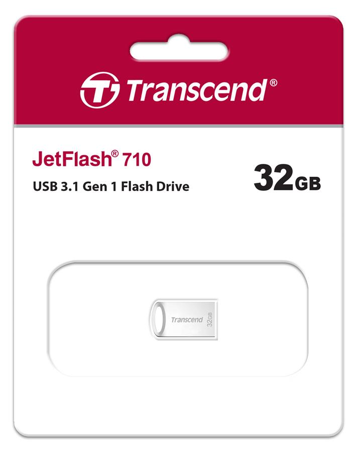 Накопичувач Transcend 32GB USB 3.1 JetFlash 710 Metal Silver