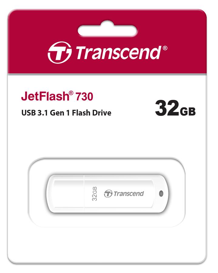 Накопичувач Transcend 32GB USB 3.1 JetFlash 730 White