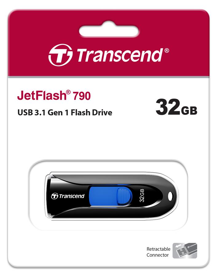 Накопичувач Transcend 32GB USB 3.1 JetFlash 790 Black
