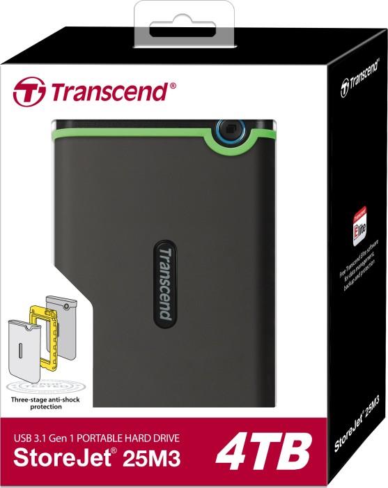 Жорсткий диск Transcend StoreJet 2.5 USB 3.1 4TB StoreJet 25M3 Iron Gray
