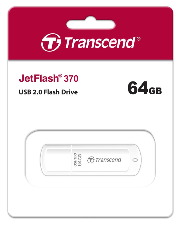 Накопичувач Transcend 64GB USB JetFlash 370 White
