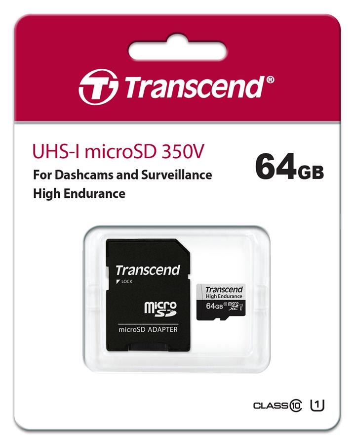 Карта памяті Transcend 64GB microSDXC C10 UHS-I U1 High Endurance (85TB)