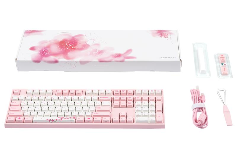Клавіатура Varmilo VA108M Sakura, Cherry MX Silent Red