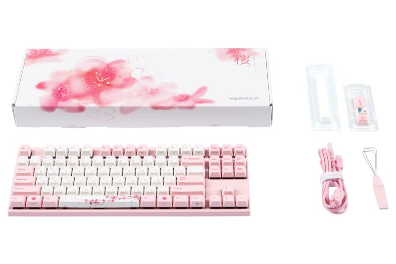 Клавіатура Varmilo VA87M Sakura, Cherry MX Silent Red