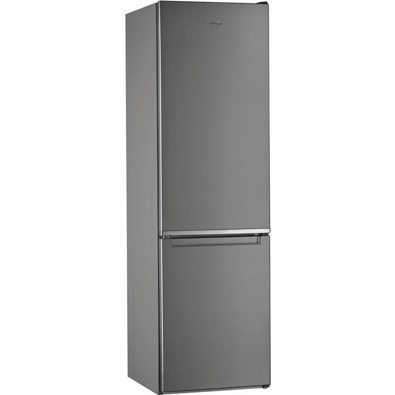 Холодильник з нижн. мороз. Whirlpool W9921COX, 201х66х60см, 2 дв., Х- 251л, М- 97л, A++, NF , Зона свіжості, Нерж