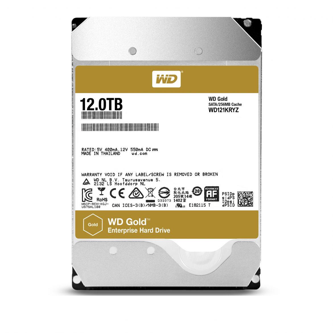 Жорсткий диск WD 3.5 SATA 3.0 12TB 7200 256MB Gold