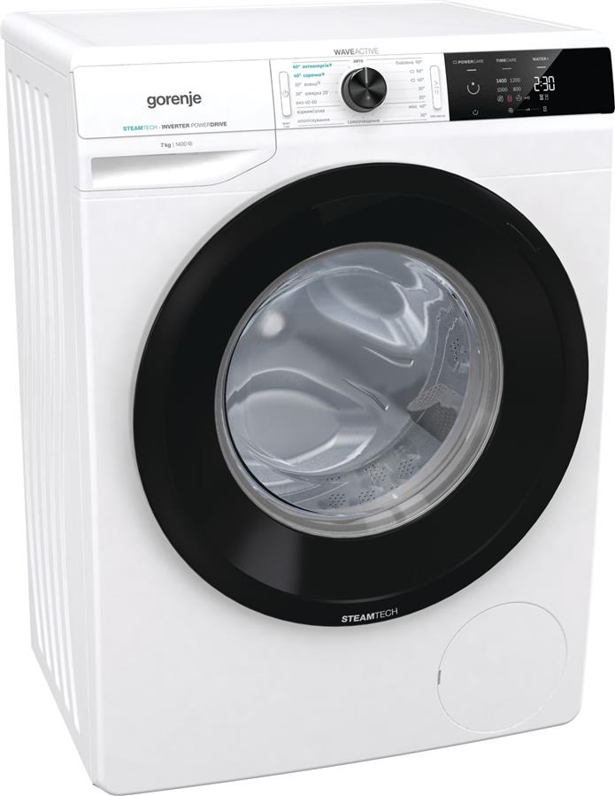Пральна машина з фронт. загр. Gorenje WEI747SDS, 7кг, 1400, A+++, Пара, глибина 47см, Дисплей, Білий