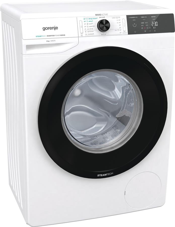 Пральна машина з фронт. загр. Gorenje WEI82SDS, 8кг, 1200, A+++, Пара, глибина 55см, Дисплей, Білий