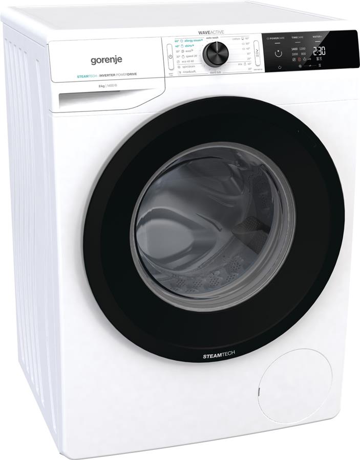 Пральна машина з фронт. загр. Gorenje WEI84CPS, 8кг, 1400, A+++, Пара, глибина 54.5см, Дисплей, Білий