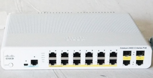 Комутатор Cisco Catalyst 2960C Switch 12 FE PoE, 2 x Dual Uplink, Lan Base