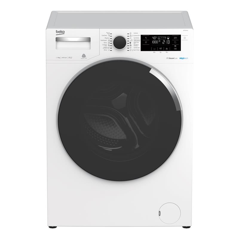 Пральна машина з фронт. зав. BEKO WTE9744N, 9кг, 1400, A+++(-50%), Пара, 60см, Дисплей, Білий
