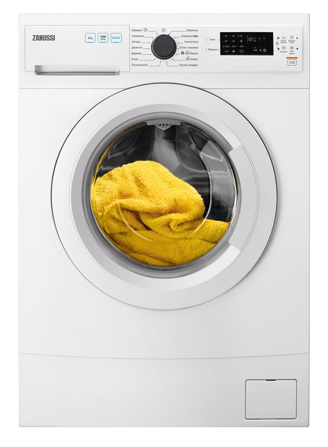 Пральна машина з фронт. завант. ZANUSSI ZWS514WU, 4кг, 1000, A+, глибина 34см, Дисплей, Білий